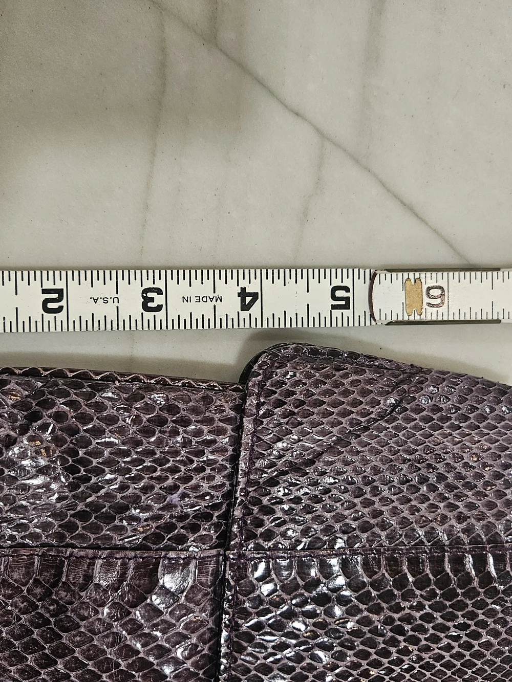 Vintage Joseph Genuine Purple Snakeskin Convertible Envelope Clutch Bag
